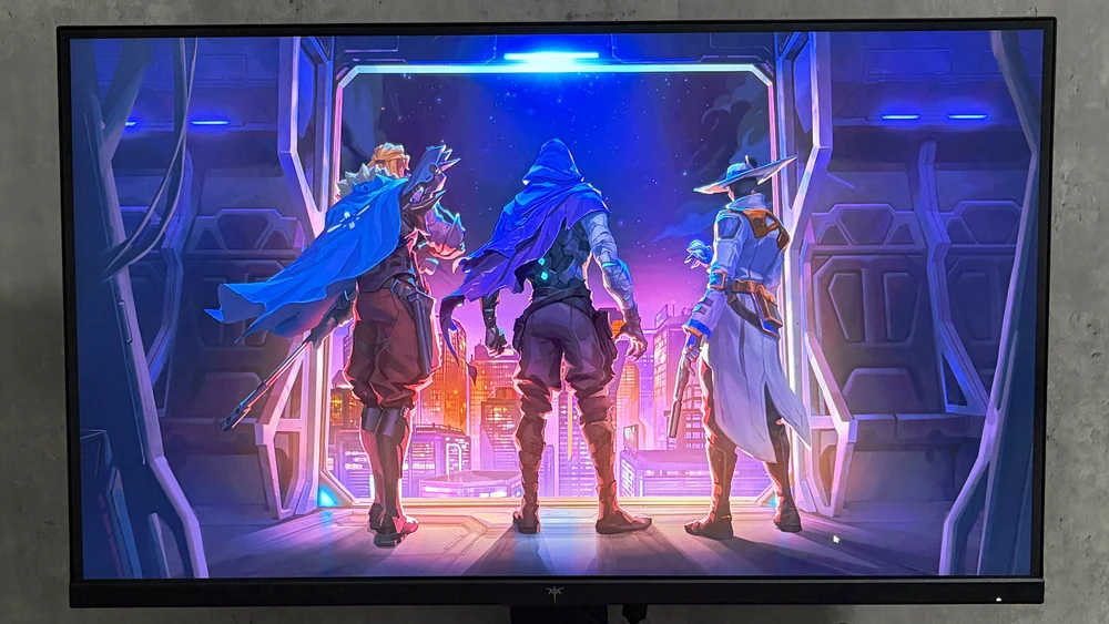 KTC 27M1 Proに表示したVALORANTのキャラクター集合イラスト